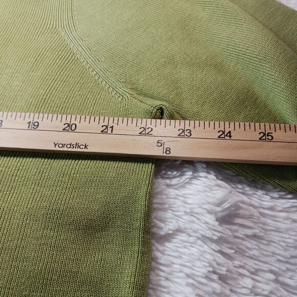 Requirements Beaded Acrylic V-Neck Pullover Sweater Lightweight Womans 1X. Green - Picture 13 of 15